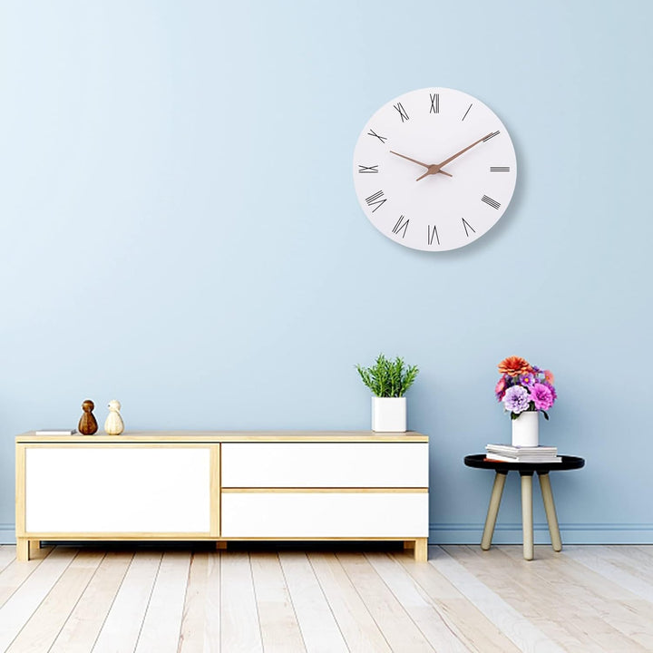 ACCSHINE MDF Holz Wanduhr Ohne TickgeräUsche Lautlos Modern 30cm Quarz Gross Batterie Betriebene Wan