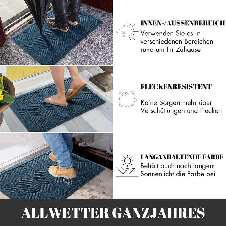 Yimobra Fussmatten - Schmutzfangmatten für Innen und Aussen, rutschfest, waschbar & wetterfest für E