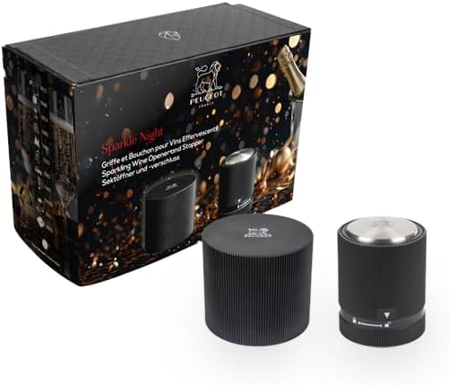 PEUGEOT - Geschenkset: Wein- und Champagnerverschluss, matt schwarz