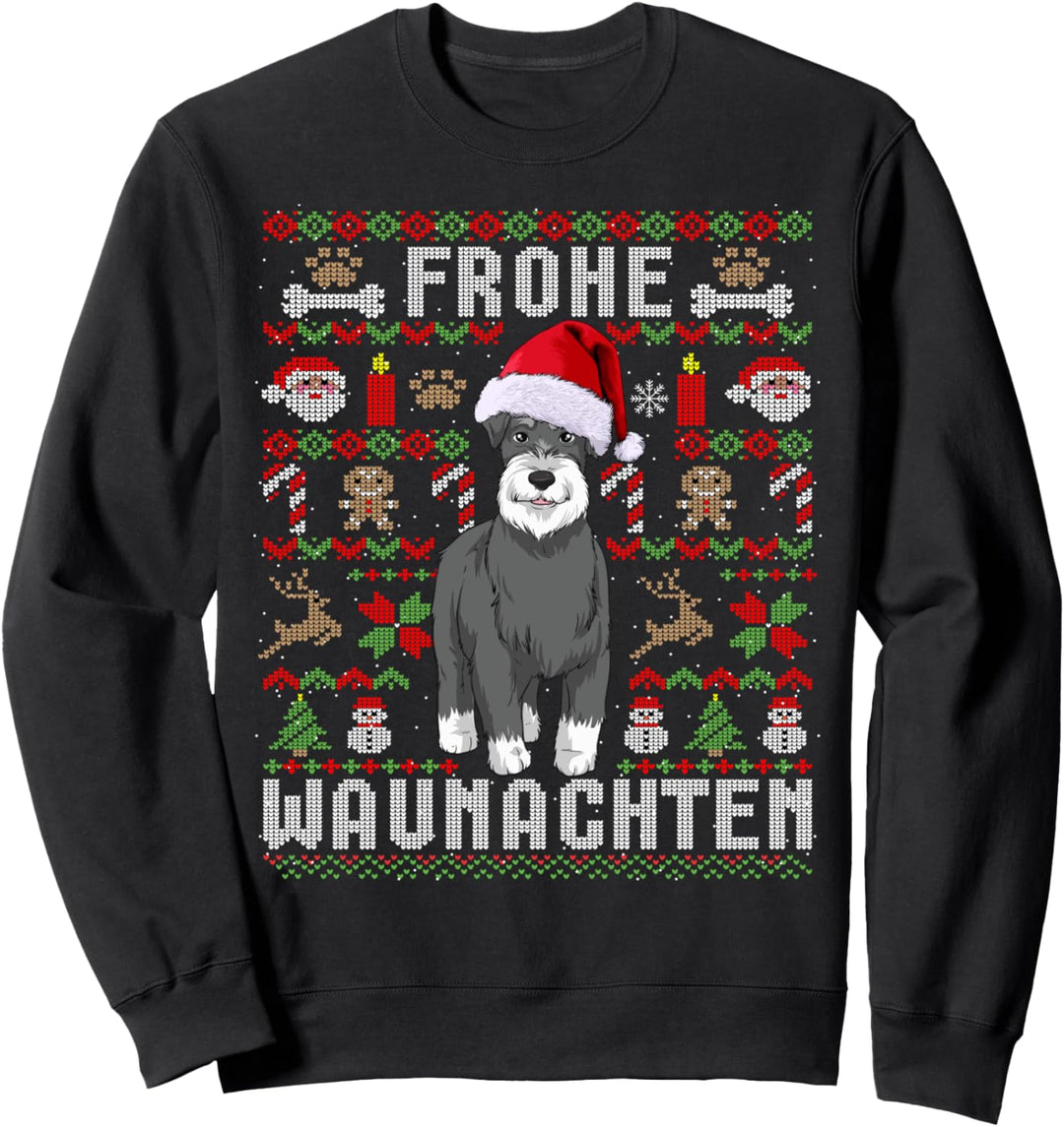 Ugly Christmas Schnauzer Weihnachten Hunde Geschenk Sweatshirt