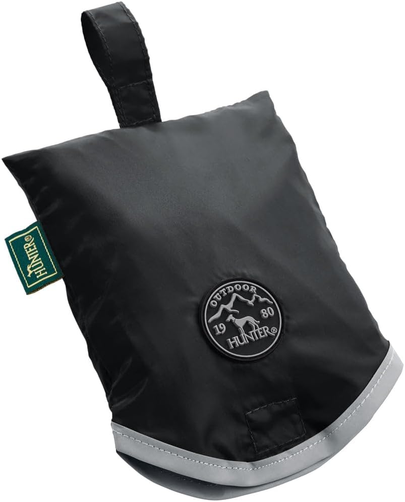 HUNTER Hunde-Regenmantel UPPSALA RAIN, Farbe: schwarz, wind- & wasserfest, anpassbarer Bauchgurt, re