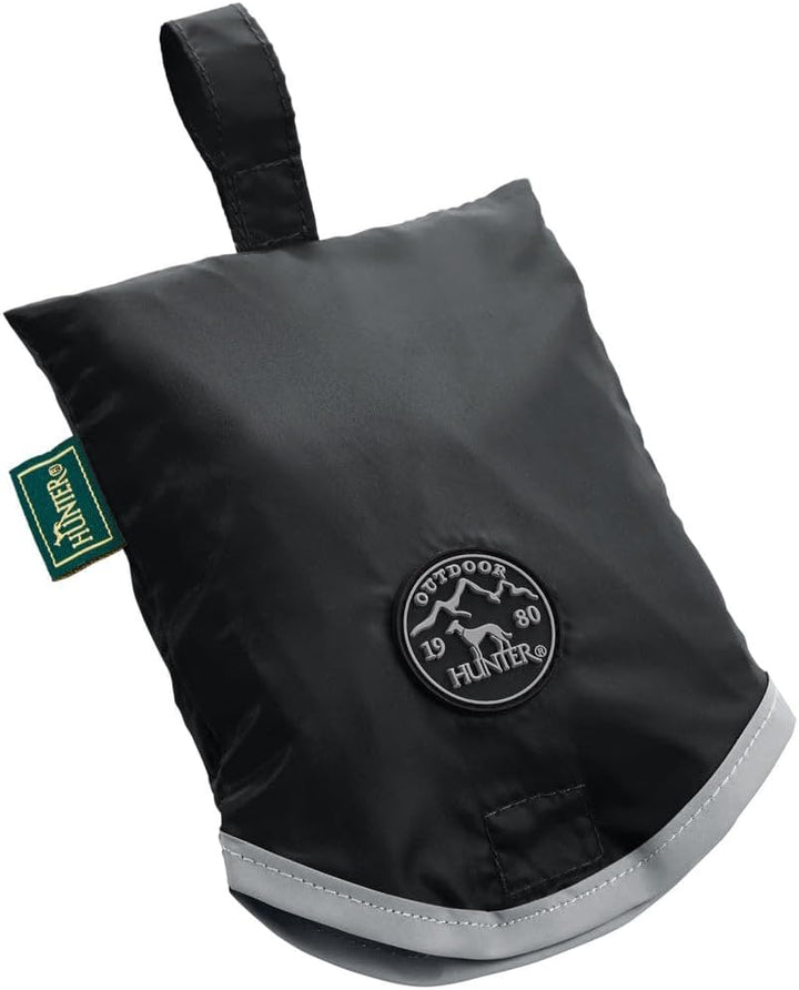 HUNTER Hunde-Regenmantel UPPSALA RAIN, Farbe: schwarz, wind- & wasserfest, anpassbarer Bauchgurt, re