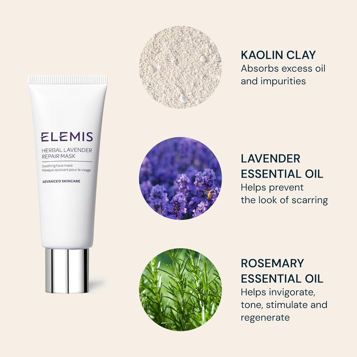 Elemis Herbal Lavender Repair Mask , 1er Pack (1 x 75 ml) Lavendel Lavendel 75 ml, Lavendel 75 ml