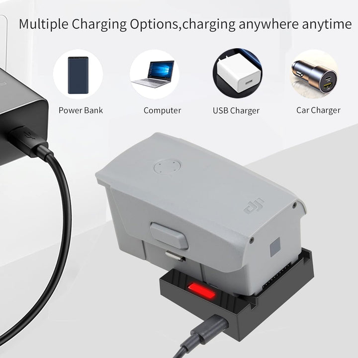 LYONGTECH USB Akku Ladegerät mit PD/QC für DJI Air 2S,Mavic Air 2 Drohne, Raqid Akkuladestation Hub