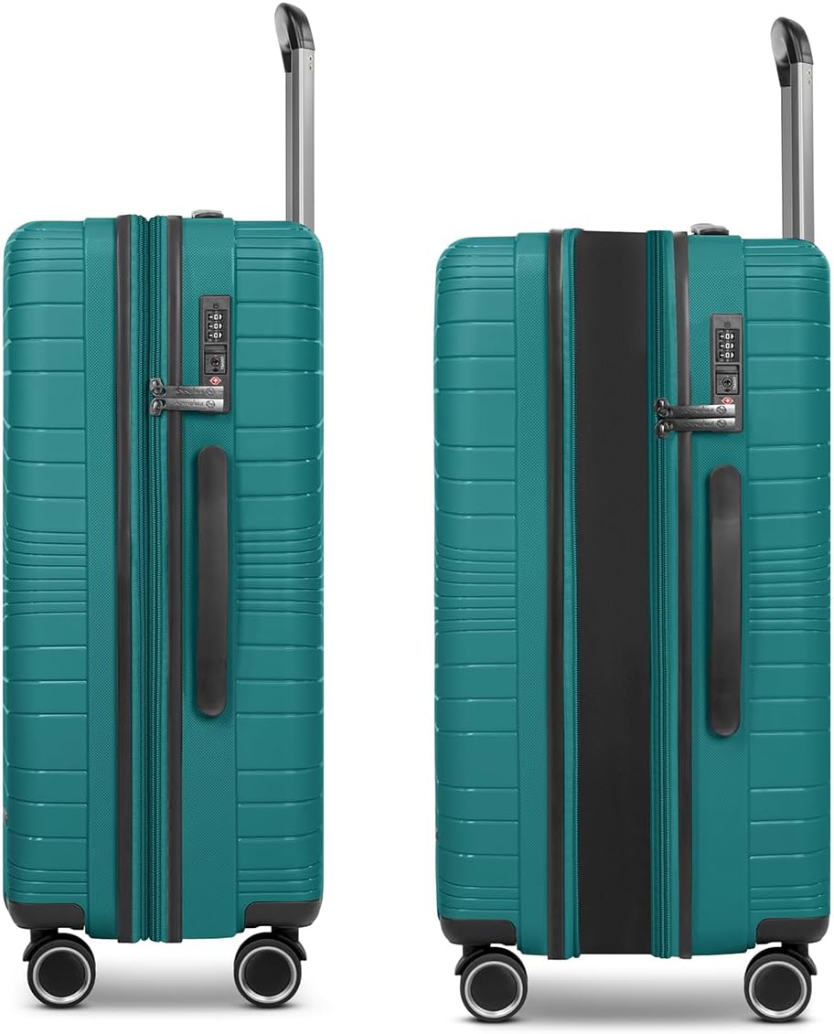 Franky Dallas 3.0 Hartschalen-Trolley mit 4 Rollen Koffer Set 3 Teilig | Ausgestattet mit TSA-Schlos