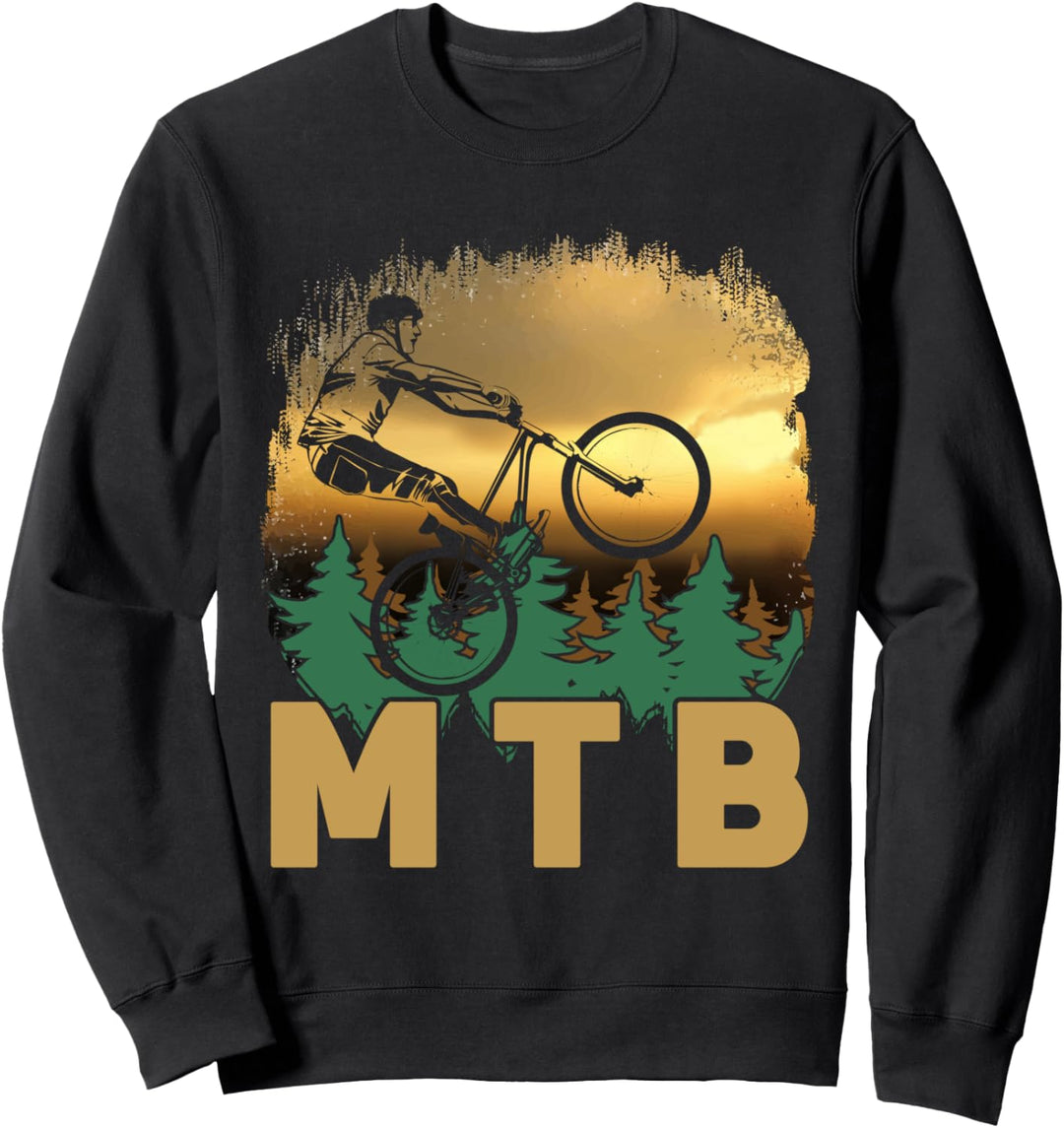 Vintage Retro Mountain Bike MTB Downhill Biking Sweatshirt