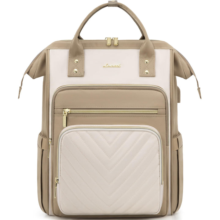 LOVEVOOK Rucksack Damen, 15,6 Zoll Laptop Schulrucksack Teenager Mädchen Wasserdicht, Elegant Reiser