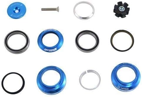 FSA Orbit MX 1-1/8 Zoll Gewindelose MTB Road Headset mit Top Cap, blau, NO.20, XTE1505