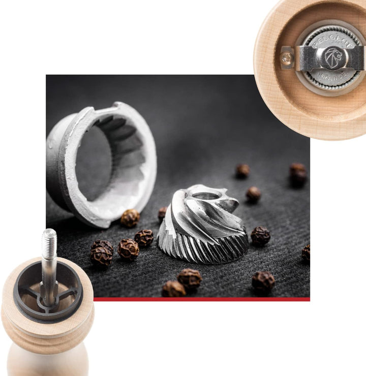 PEUGEOT 870418 Pfeffermühle 18cm Buche N natur Peugeot-Mahlwerk Single, Single