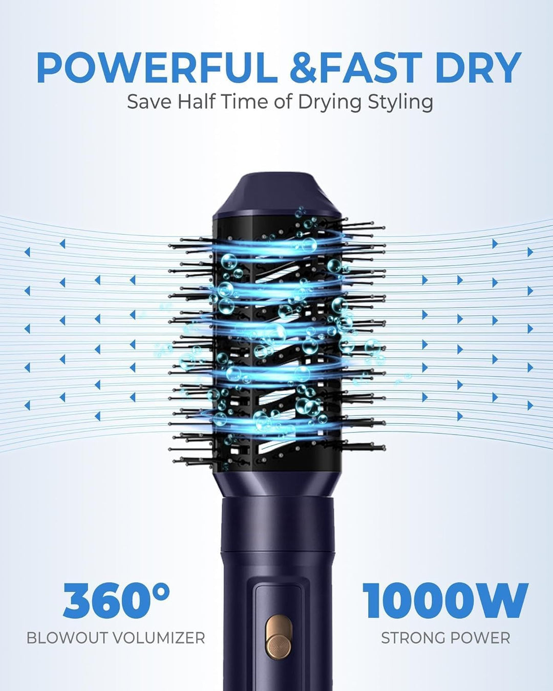 UMIGA Hairstyler 6 in 1 Hairstyler, Multistyler Lockenstab mit Luft Blau Hair Dryer Styler Set, Blau