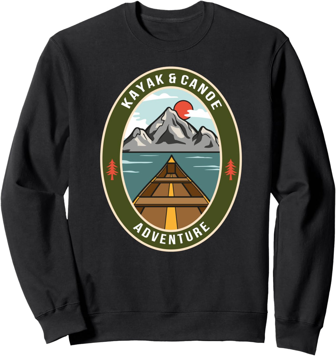 Kajak Abenteuer im Freien in den Bergen Sweatshirt