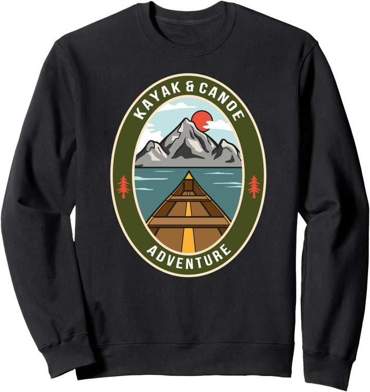 Kajak Abenteuer im Freien in den Bergen Sweatshirt