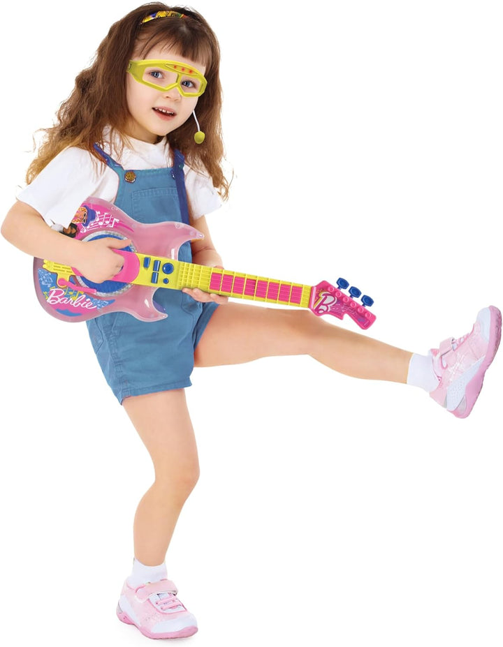 Lexibook, Barbie, Elektronische Gitarre mit Mikrofon und Brille zum Singen mit Stil, 2 Spielmodi, De