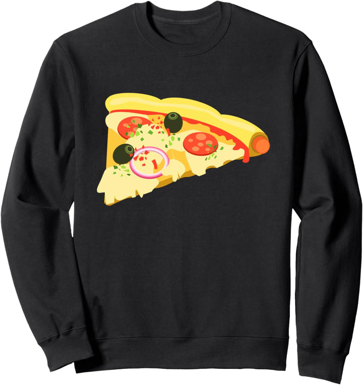 Vater Sohn Partnerlook Pizza Stück Partneroutfit Sweatshirt