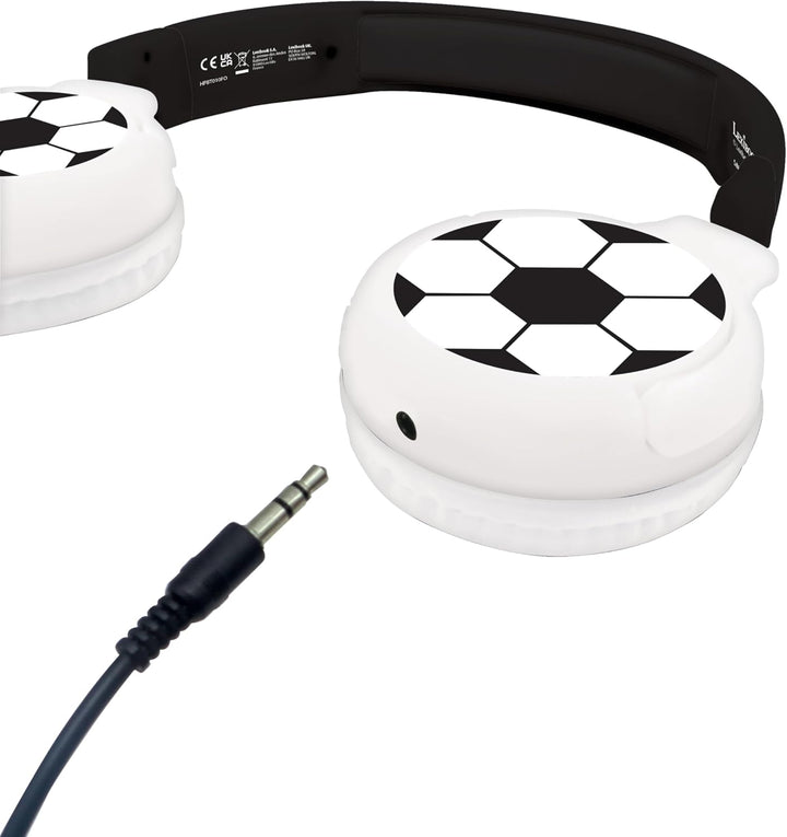 Lexibook - Fussball - 2-in-1 Bluetooth- und kabelgebundene Kopfhörer mit Mikrofon und Steuerungstast