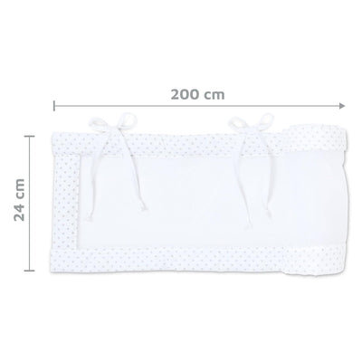 babybay Nestchen Mesh-Piqué passend für Modell Boxspring XXL, weiss Punkte perlgrau