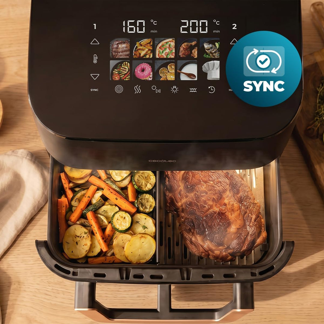 Cecotec Heissluftfritteuse Cecofry&Grill Smokin' 11000 Hot, 11L Kapazität | 2900 W, Integrierter Smo