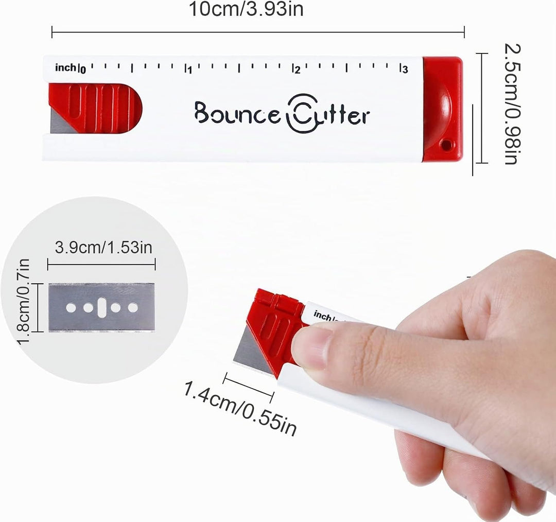 UCEC 12 Stück mini universal Sicherheits-Messer Cuttermesser mit automatischem Klingen-Rückzug, im T