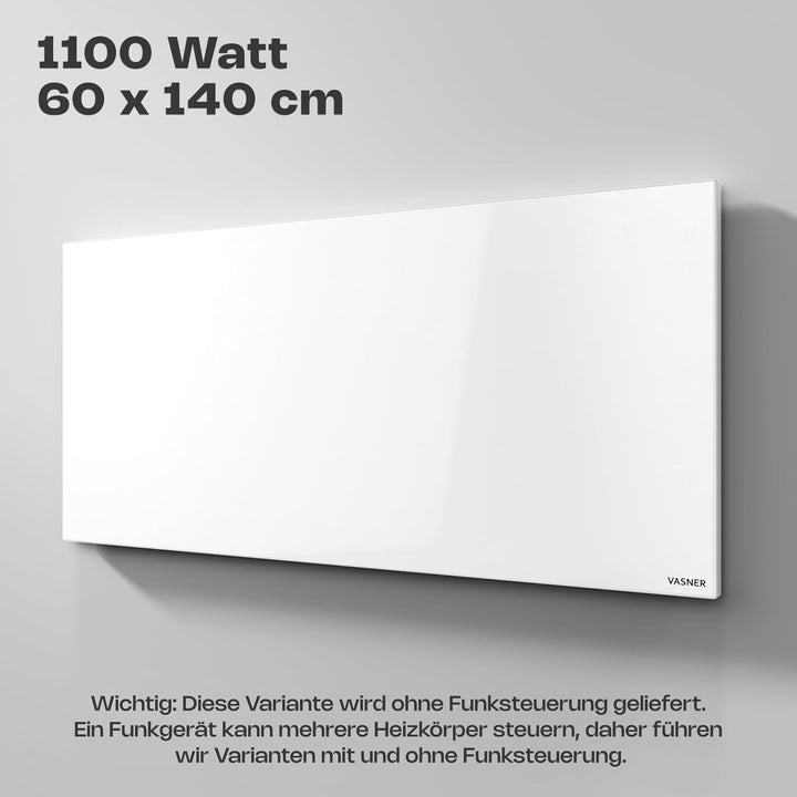 VASNER Citara M RX Funk Infrarotheizung - Infrarot Heizpaneel 300-1100 Watt - Infrarot Wandheizung E