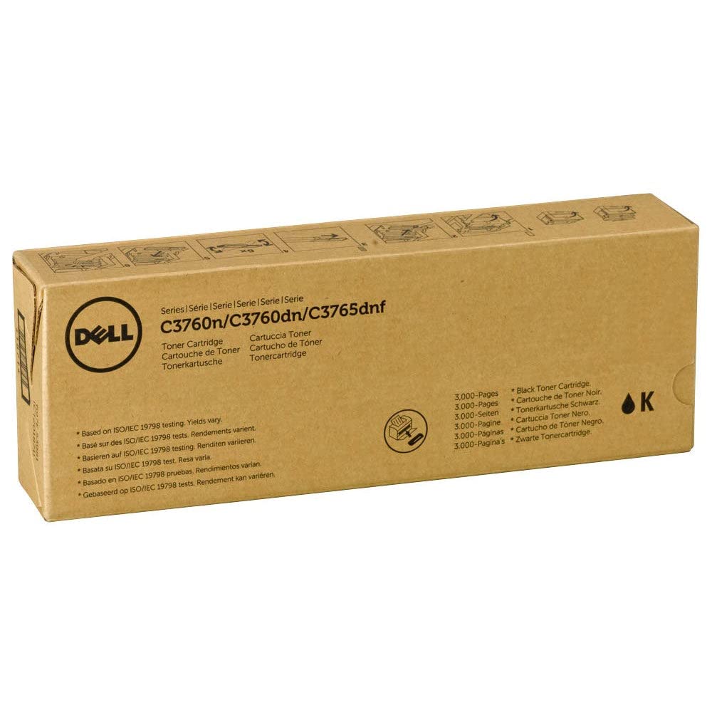 Original Dell C3760n/3760dn/3765dnf Standard Capacity Toner Kit - ca. 3.000 Seiten, schwarz Schwarz