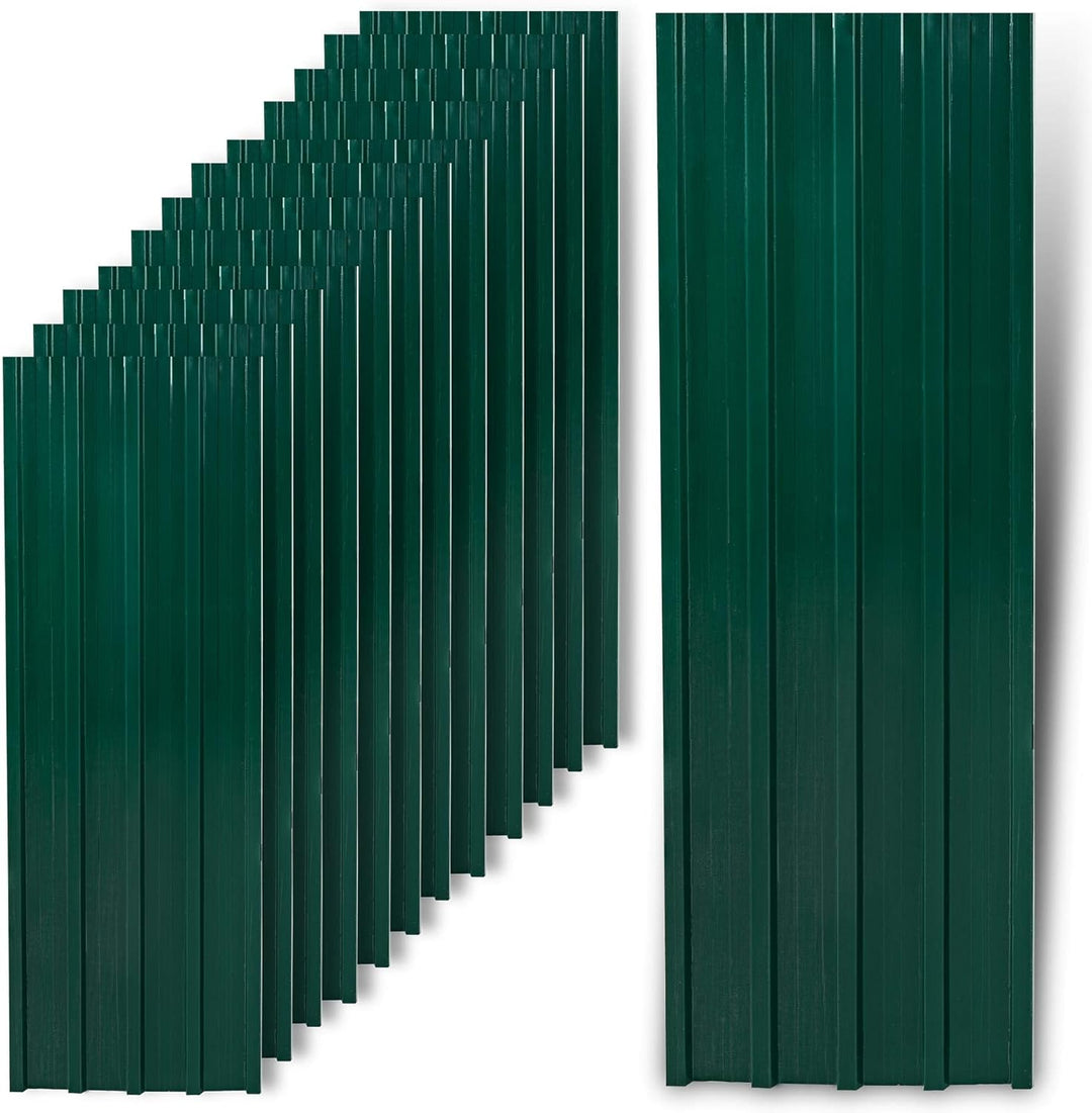 ESTEXO Trapezblech Profilblech Metallblech 12 Stück Dachblech Stahlblech Grün RAL 6005, Grün Ra