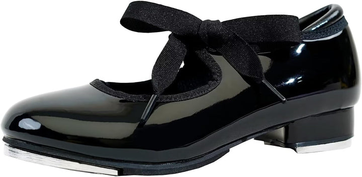 s.lemon Steppschuhe,Schwarz 2,5 cm Absatzhöhe Schnüren Stepp Schuhe für Kinder Erwachsene 30 EU Schw