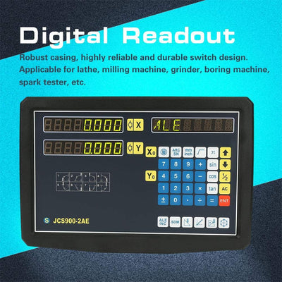 Digitalanzeige 2-Achsen, DRO-Anzeige Digitalanzeige, 0-3020 mm Linearmassstab Mehrfachfunktion für D