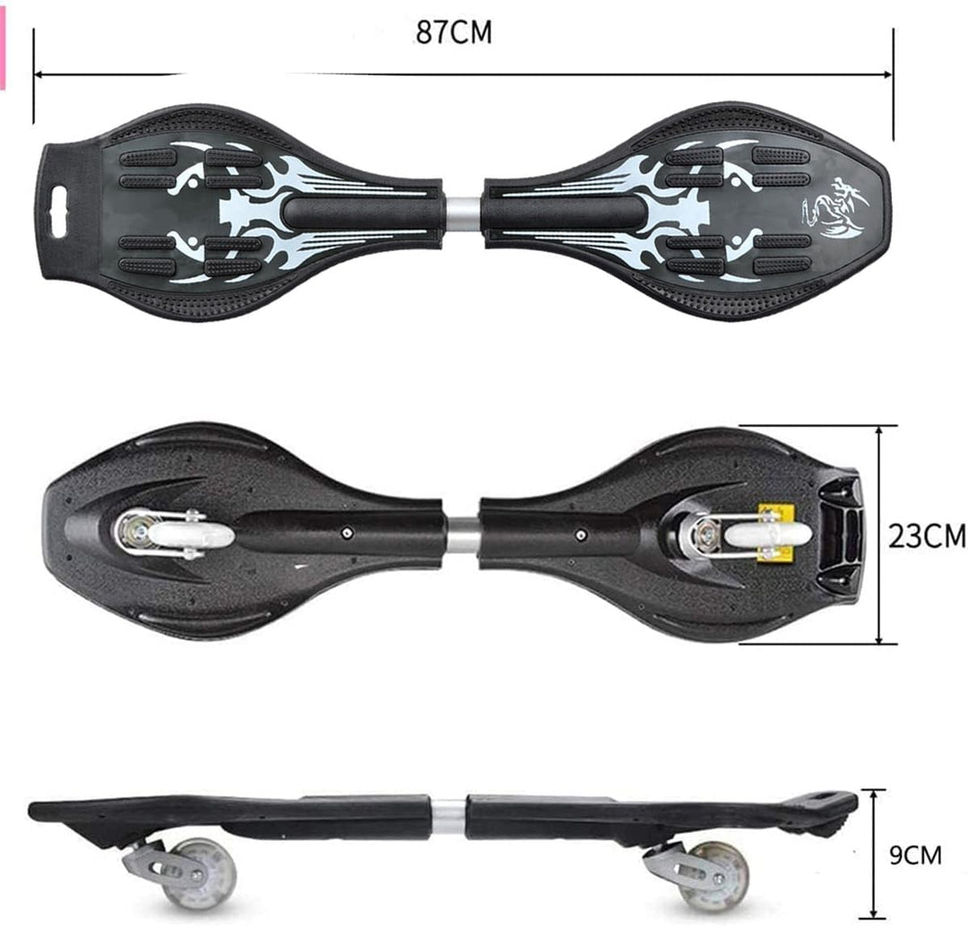 Waveboard Kinder Street Surfen Caster Torsion Skateboard Double Decks Casterboards für Wave/Surf Wav