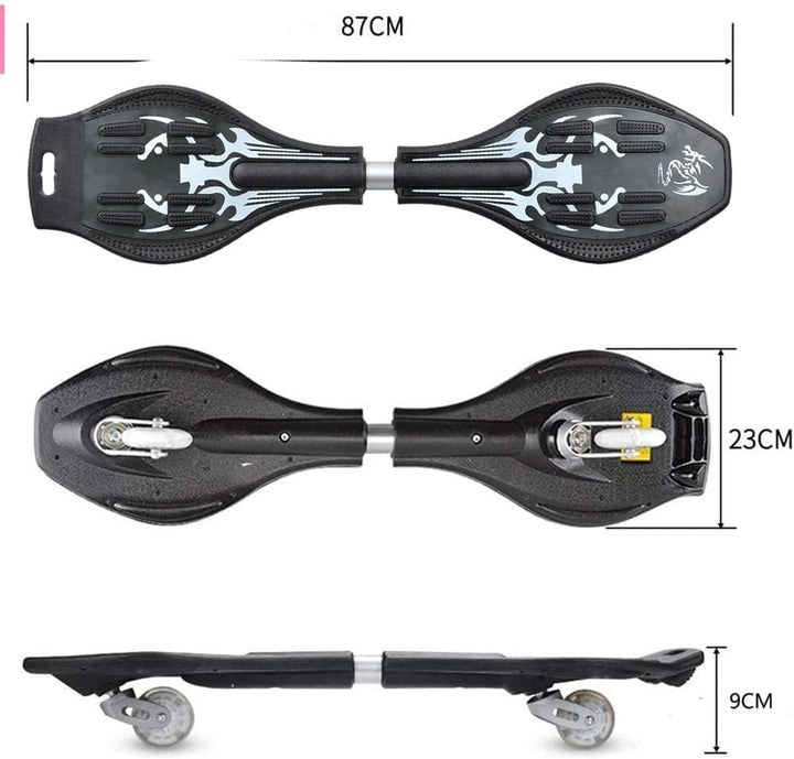 Waveboard Kinder Street Surfen Caster Torsion Skateboard Double Decks Casterboards für Wave/Surf Wav