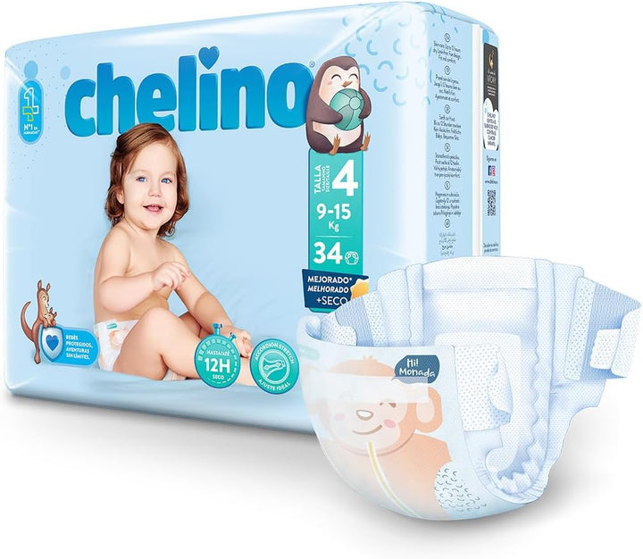 Indas Chelino Fashion & Love Windeln Maxi, Gr. 4 (9-15 kg), ( 6 x 34 Stück )