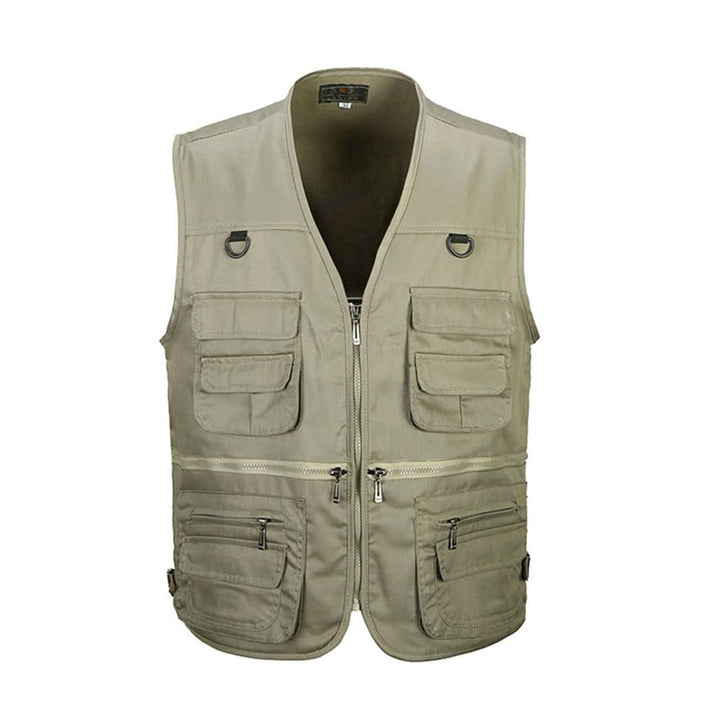 Herren Outdoor Ärmellos Weste Freizeit Angler Camping Wandern Weste mit Vielen Praktischen Taschen X