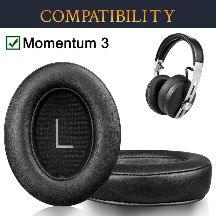 SOULWIT Lammfell Ersatzpolster Ersatz Ohrpolster für Sennheiser Momentum 3 Wireless Geräuschunterdrü