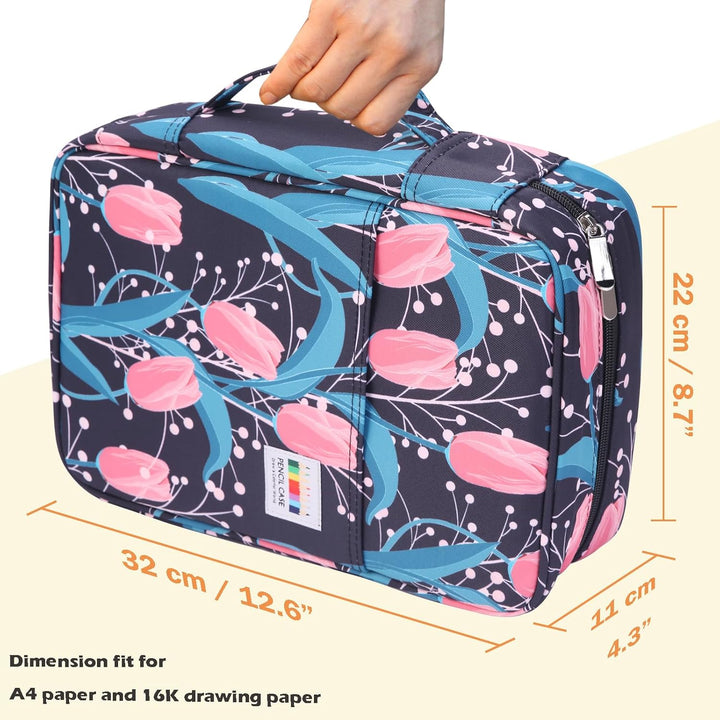 OVAKIA Federmäppchen Super Grosse, Pencil Case Schreibwaren-Stifttasche Federtaschen mit 100 Slots O