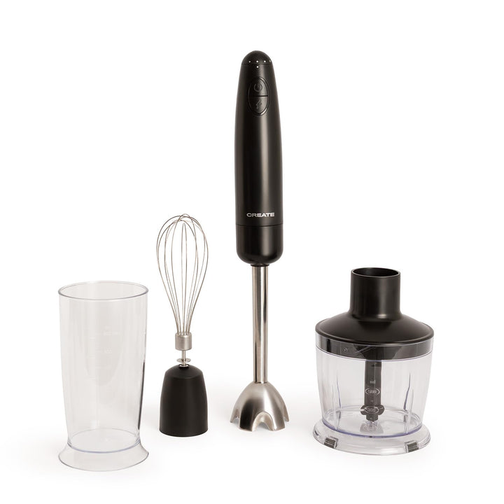 CREATE/FULLMIX RETRO/Handmixer schwarz/Mixt, schlägt und rührt, 6 Geschwindigkeiten, 600ml Messbeche