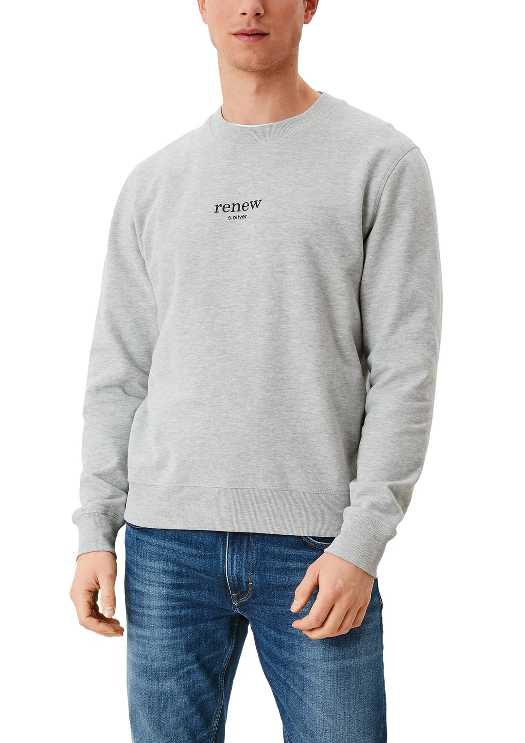s.Oliver Herren Sweatshirt XXL Light Melange, XXL Light Melange