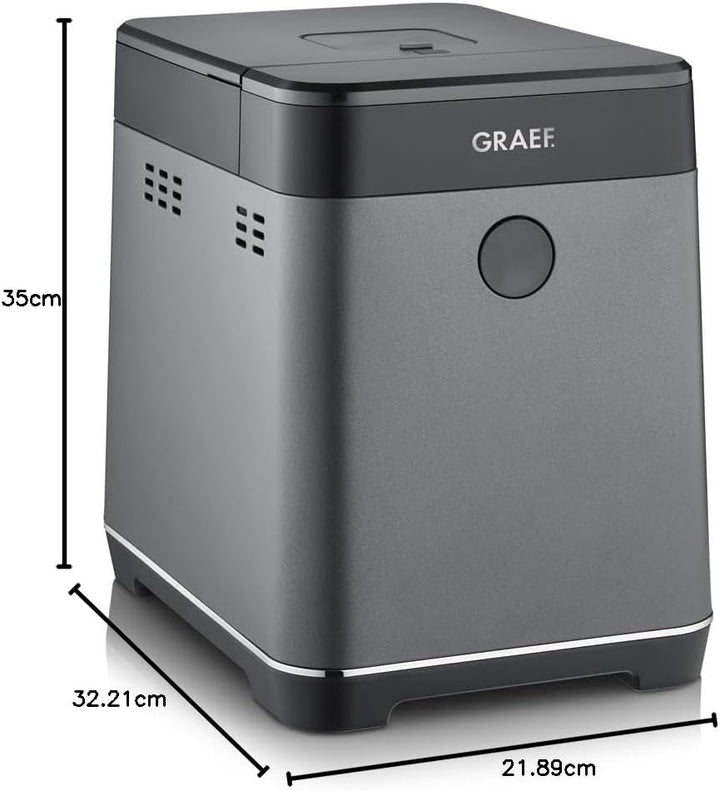GRAEF Brotbackautomat BA806, Brotbackmaschine mit 36 Programmen, 500 g oder 750 g Brot, 60 min Warmh