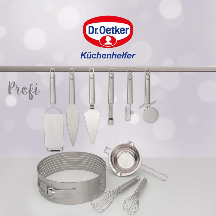 Dr. Oetker 1956 Profi-Tortenmesser und Tortenheber, Küchenmesser, für die Hochzeitsfeier, 31 cm, ver