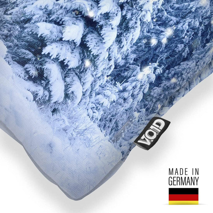 VOID Bäume Schnee Tanne Wald Kissenbezug Kissenhülle Sofakissen Kissen Deko Weihnachten Winter Weihn