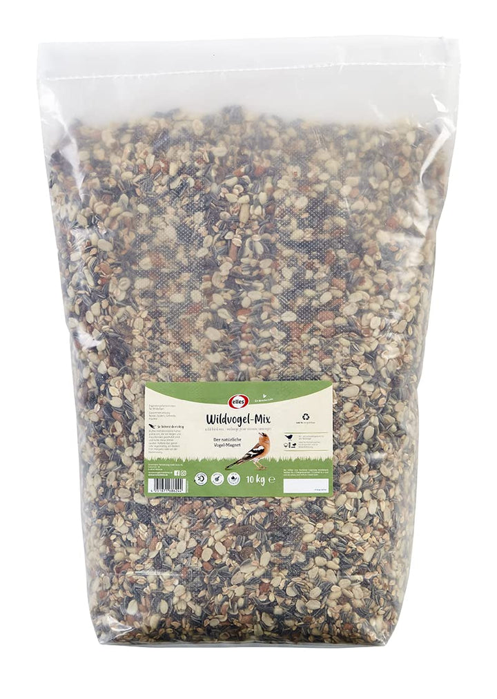 Elles Wildvogel-Mix 10kg I Artgerechter Vogel-Magnet mit Premium Zutaten | 100% Natürlich | Perfekt