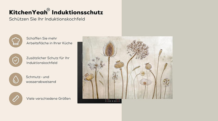 KitchenYeah© Herdabdeckplatte Einteilig Ceranfeld Abdeckplatte für Induktionsschutz Ceranfeldabdecku