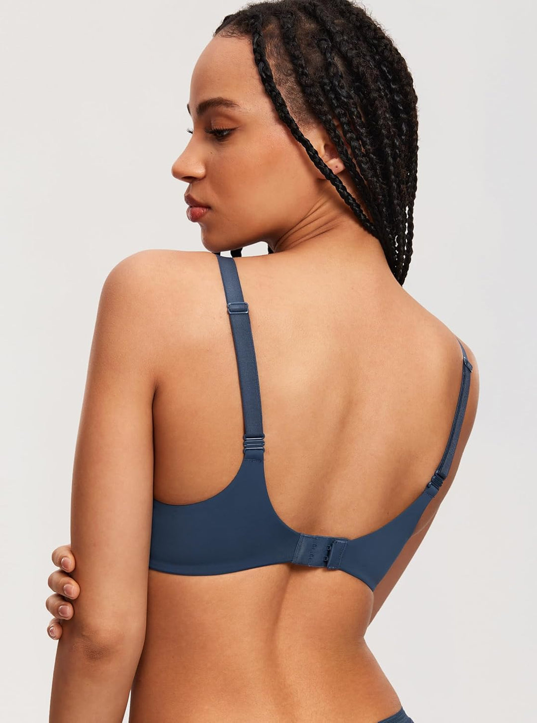 DOBREVA Damen Push Up Bügel BH Soft T shirt BHS mit Licht Gepolstert Komfort Sexy 70A Sargasso, 70A