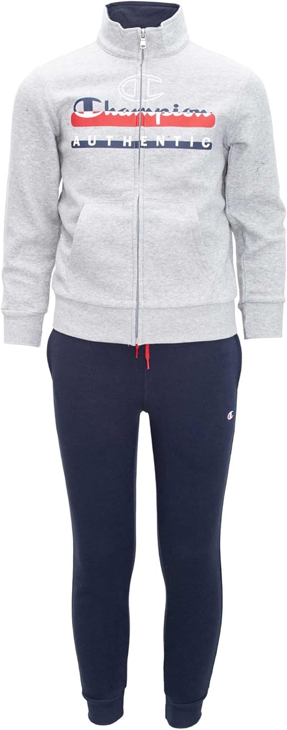 Champion Jungen Legacy Sweatsuits B-Graphic Shop Powerblend Fleece Full Zip Sportanzug 3-4 Jahre Gri
