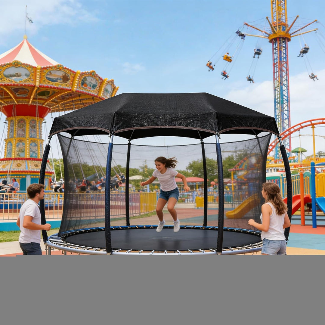 Trampolin Sonnenschutz Abdeckung - Ø 143 243 305 366 427 cm Trampolin Sonnenschutznetz, UV-Resistent