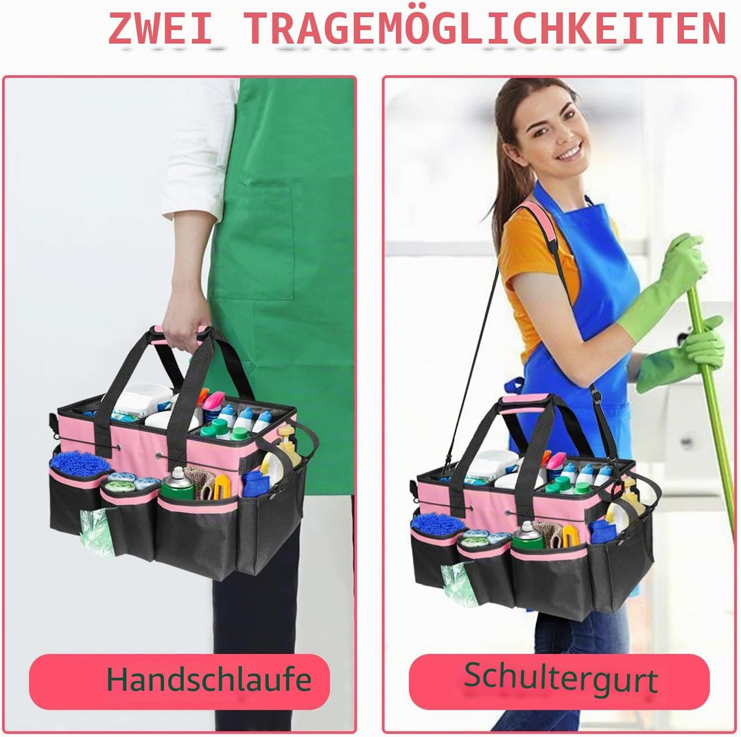 Boczif Reinigungs-Caddy-Tasche, tragbar, mit Griff, Schultergurten und Abnehmbarer Trennwand, Werkze
