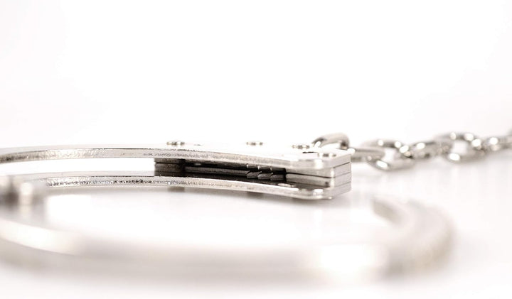PRODEF ® Fussschelle aus hochwertigem Stahl, Double-Lock Sicherung, verschweisste 41 cm Kette, inkl.