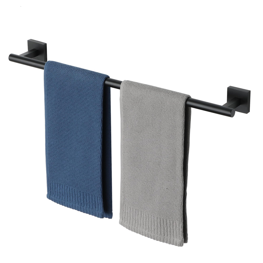 60cm Handtuchhalter Schwarz - 304 Edelstahl Badetuchhalter Badetuchstange Handtuchstange zum Bohren