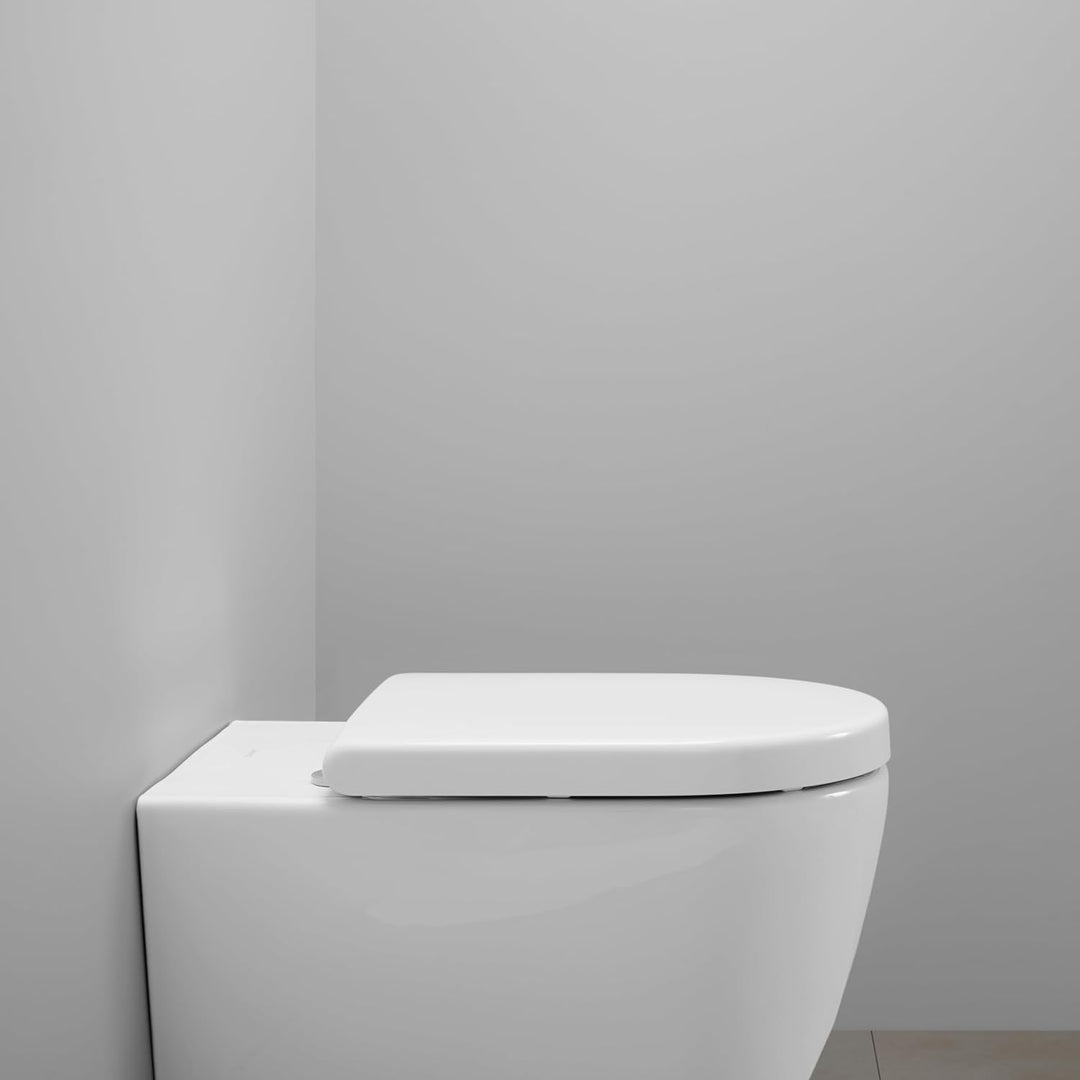 Duravit WC-Sitz Univavo, WC-Sitz D-shaped, Klobrille mit doppelter Absenkautomatik, Toilettendeckel