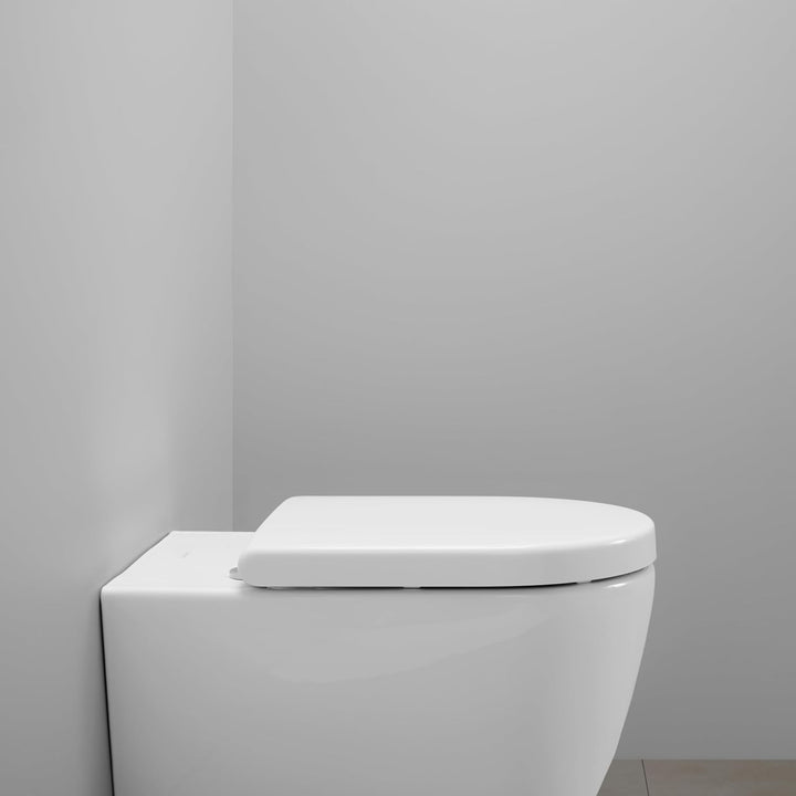 Duravit WC-Sitz Univavo, WC-Sitz D-shaped, Klobrille mit doppelter Absenkautomatik, Toilettendeckel