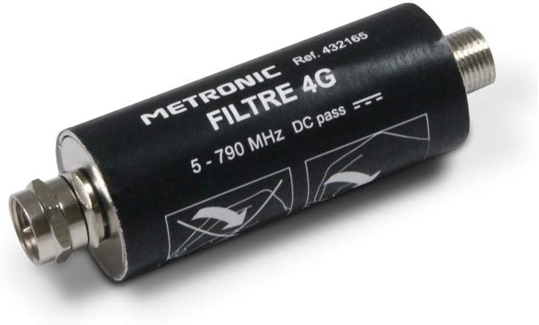 METRONIC 415044 Aussenantenne + 4G-Filter HDMI, silberfarben Antenne 26 dB + 4G-Filter, Antenne 26 d