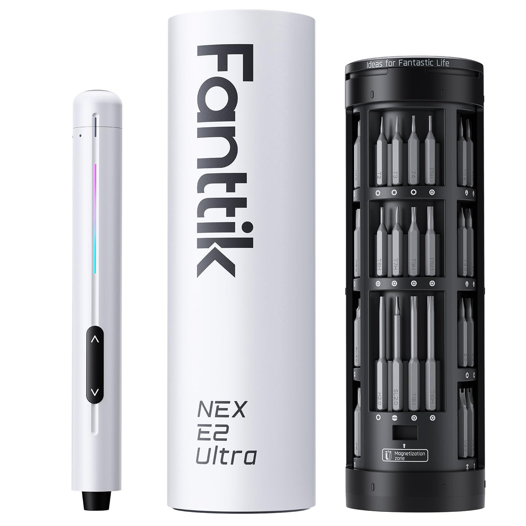 Fanttik E2 Ultra 3.7V Mini Elektro Schraubendreher Set, 50 in 1 Magnetische Präzisions-Schraubendreh